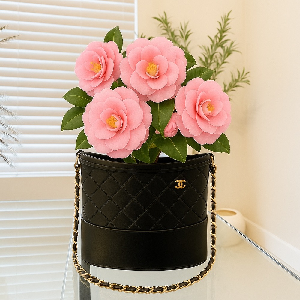 Designer bag vase